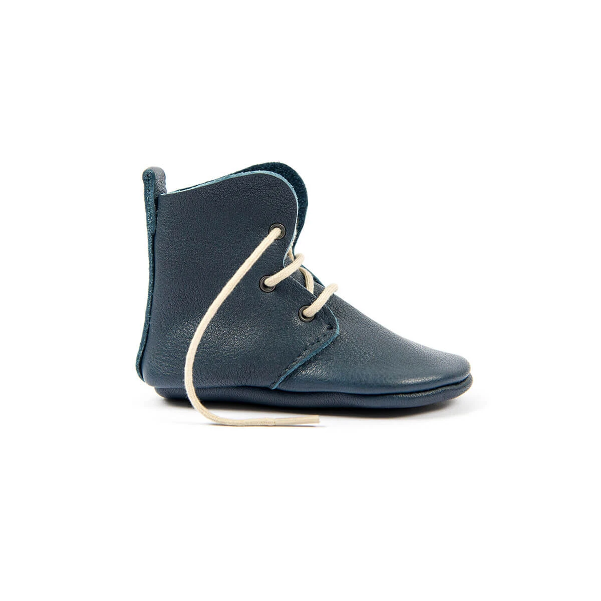 Leather High Tops In Ink By Amy & Ivor - Image 3