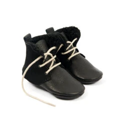Shearling High Tops In Black By Amy & Ivor