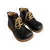 Wide Fit Lace Up Desert Boots In Black By Angulus