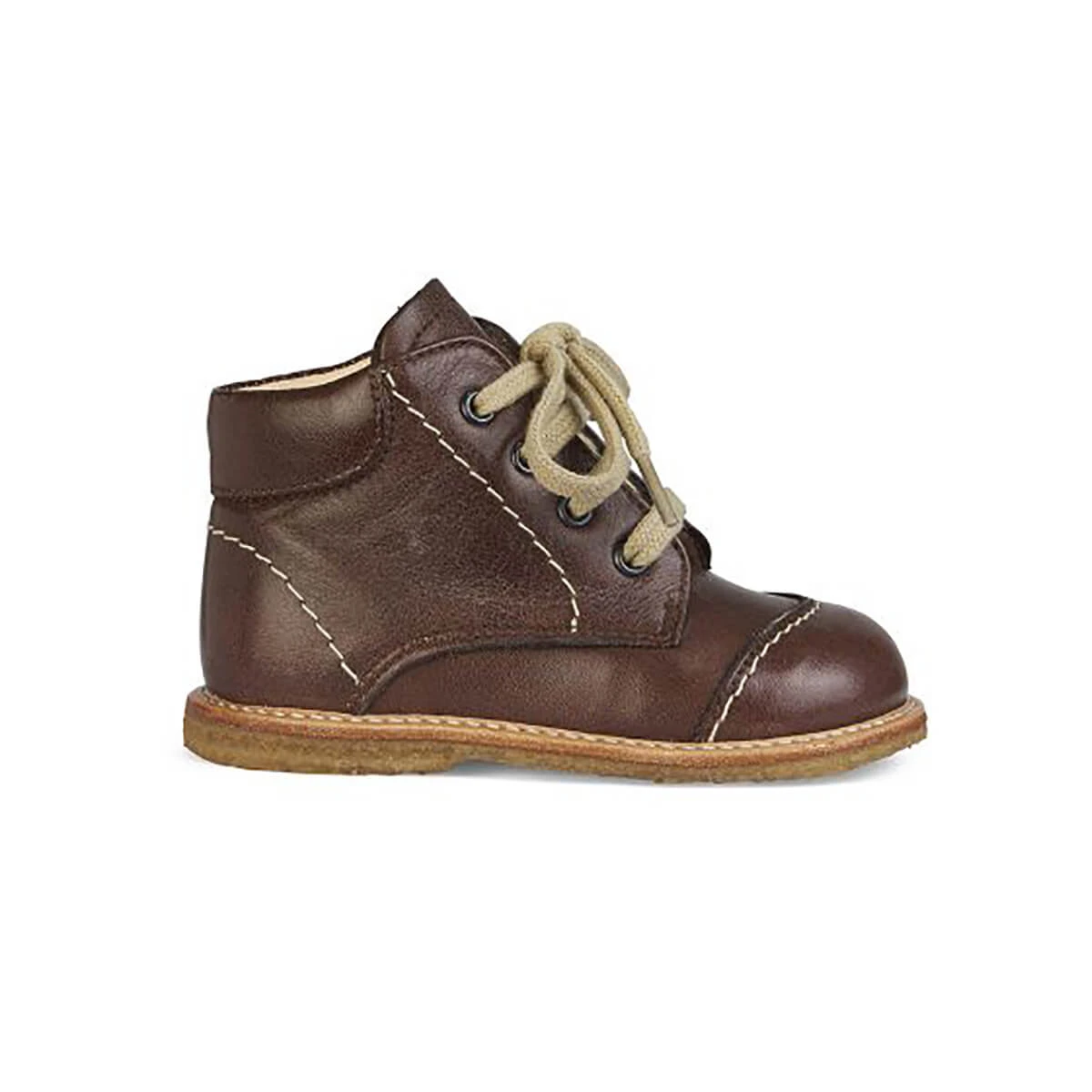 Lace Up Starter Boots In Angulus Brown With Contrast Stitching By Angulus - Image 4