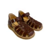 Woven Sandals With Buckle In Angulus Brown By Angulus