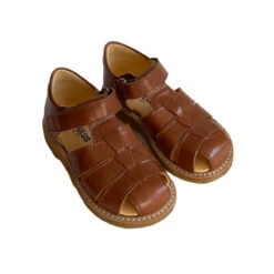 Fisherman Sandals In Cognac (Narrow Fit) By Angulus