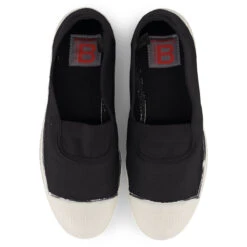 Women's Elastic Tennis Shoe In Carbon By Bensimon