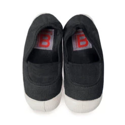 Elastic Tennis Shoe In Carbon By Bensimon