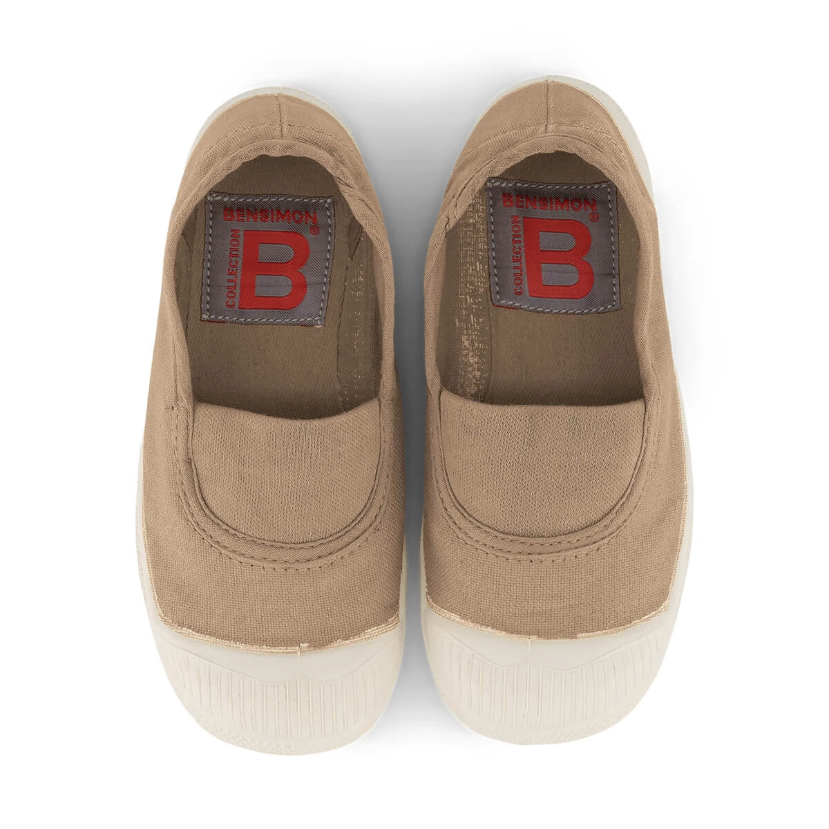 Elastic Tennis Shoe In Eggshell By Bensimon - Image 2
