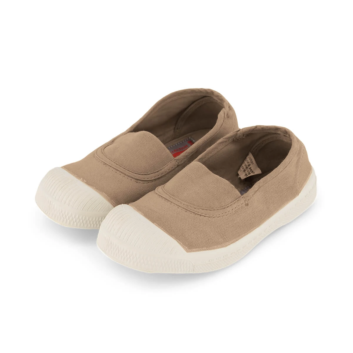 Elastic Tennis Shoe In Eggshell By Bensimon
