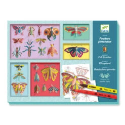 Cabinet Of Curiosities Felt Tip Brush Pen Colouring Set By Djeco