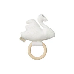 Swan Rattle In Off White By Cam Cam Copenhagen