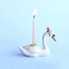 Swan Party Animal Ceramic Cake Topper By Camp Hollow