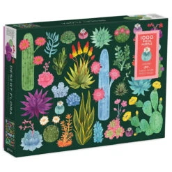 Desert Flora 1000 Piece Puzzle With Shaped Pieces By Mudpuppy