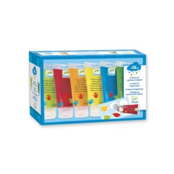 Set Of 6 Finger Paints Tubes In Brights By Djeco