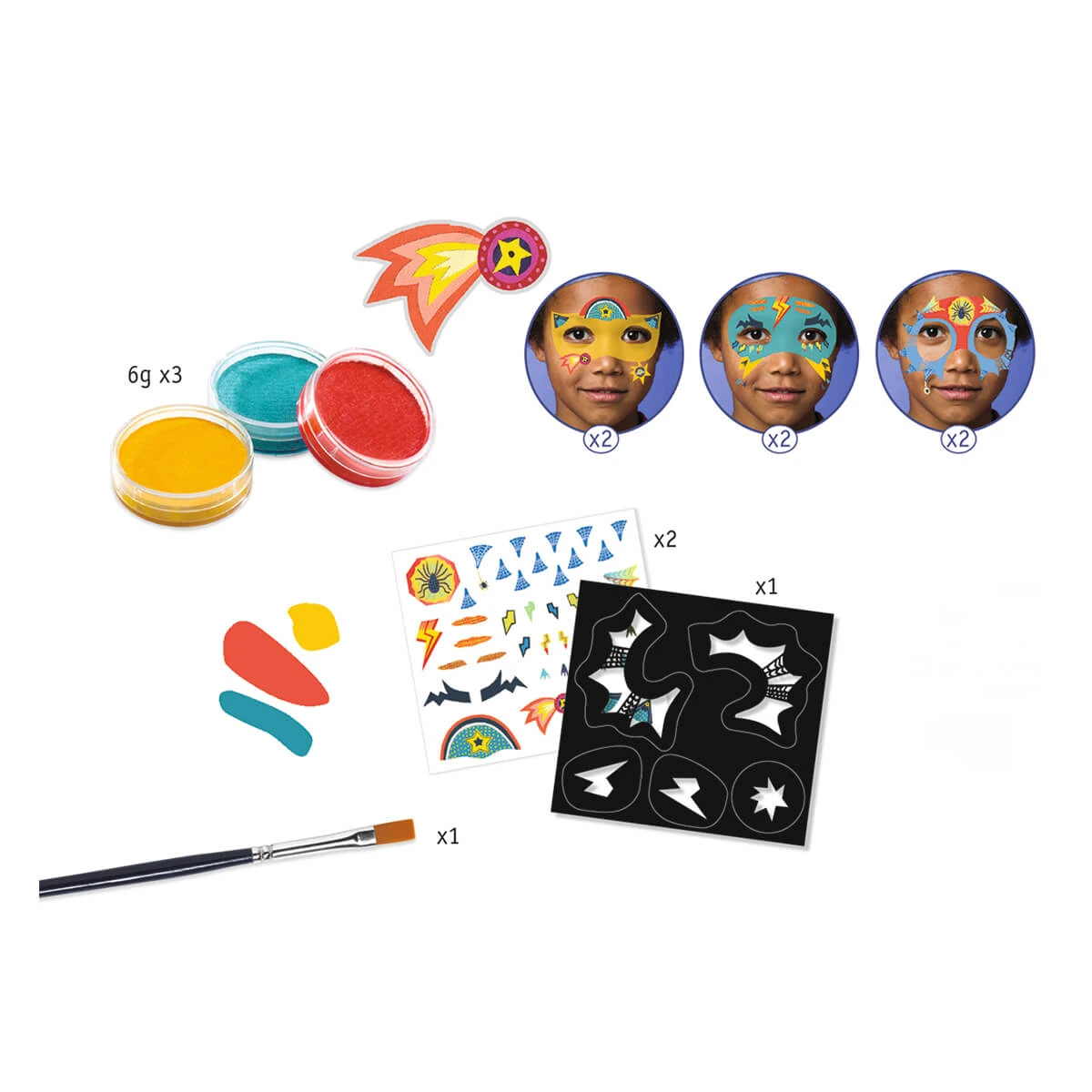 Superhero Face Paint Set By Djeco - Image 2