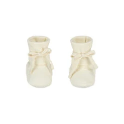 Ribbed Booties In Cream By Gray Label