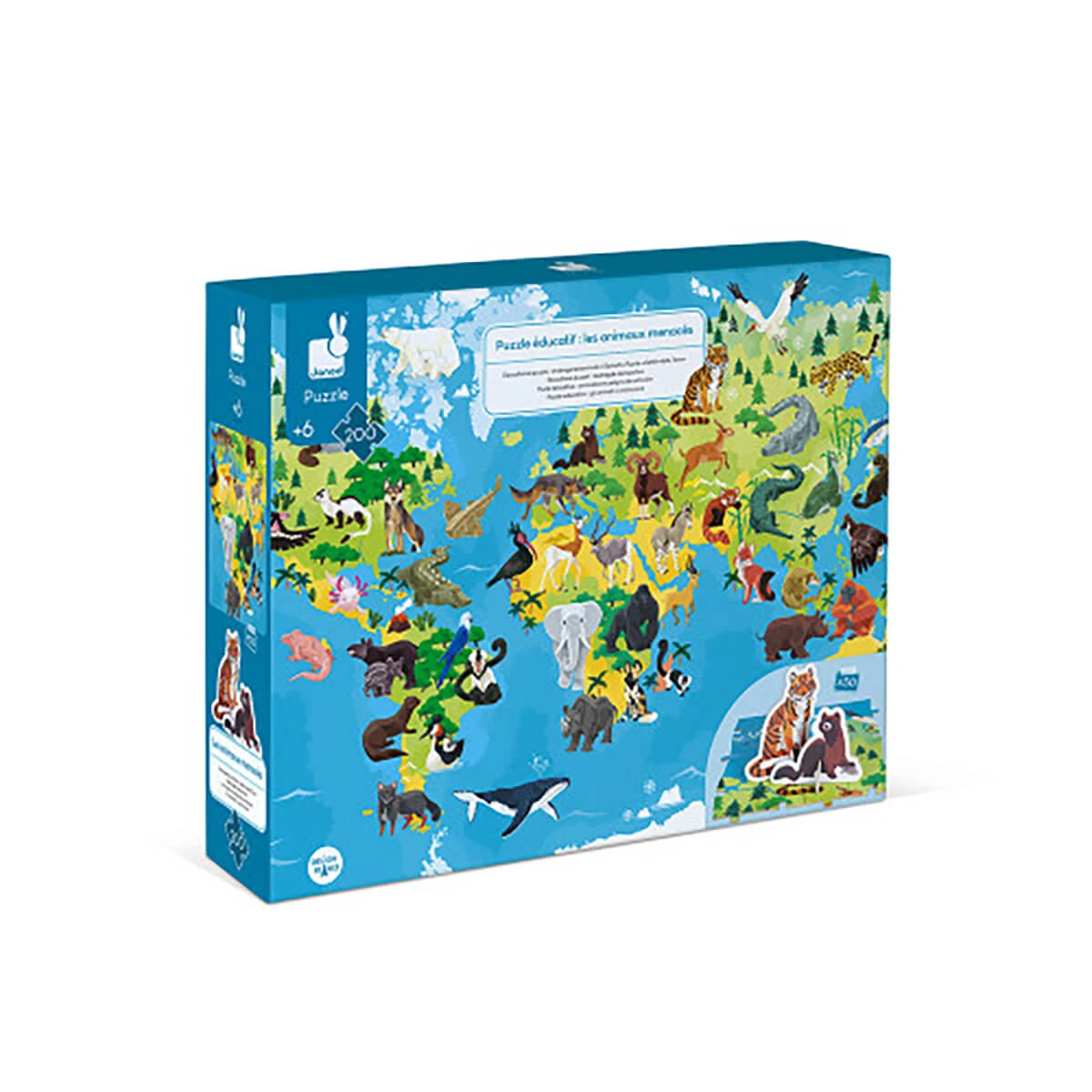 Endangered Animals 200 Piece Educational Jigsaw Puzzle By Janod