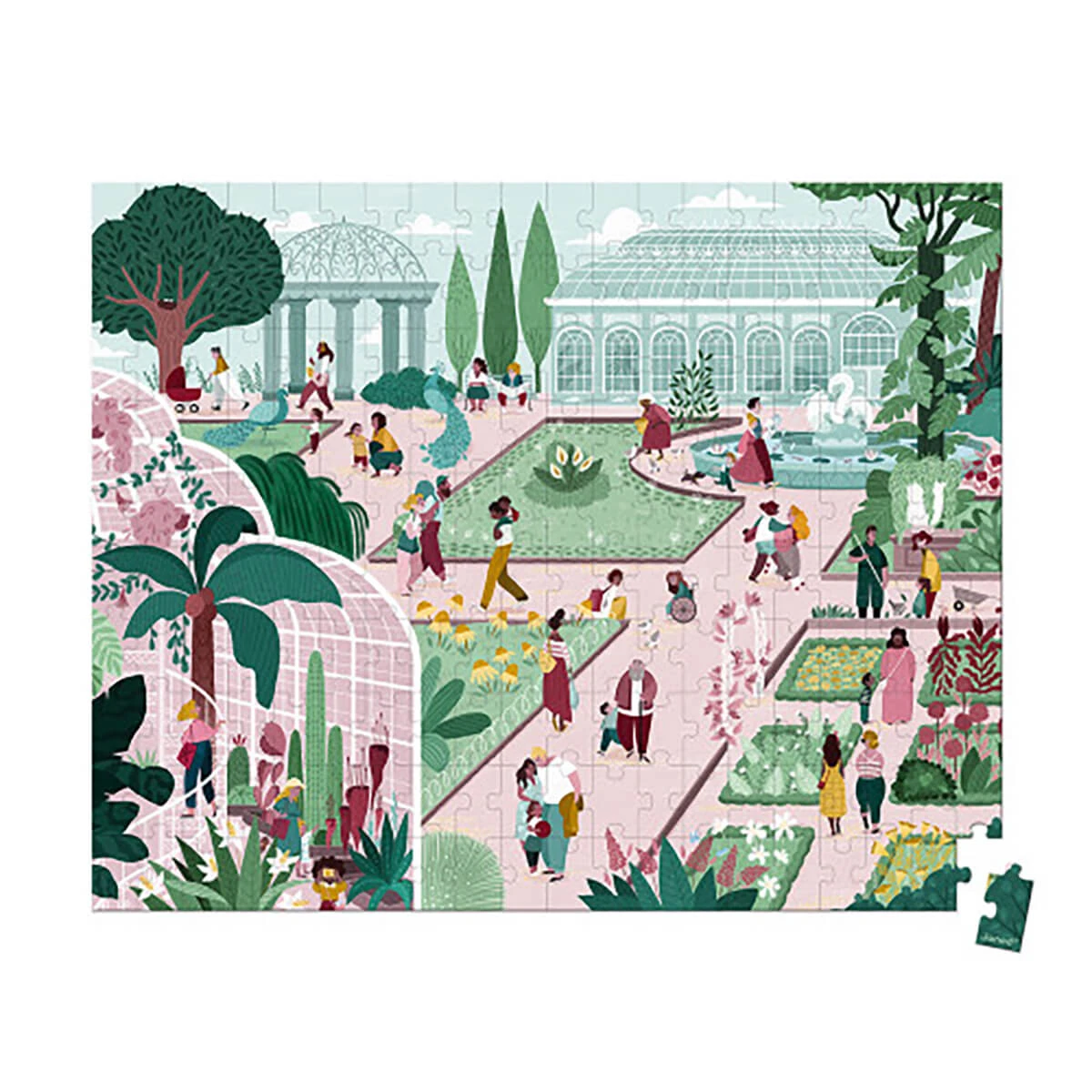 Botanical Garden 200 Piece Jigsaw Puzzle In Carry Case By Janod - Image 2