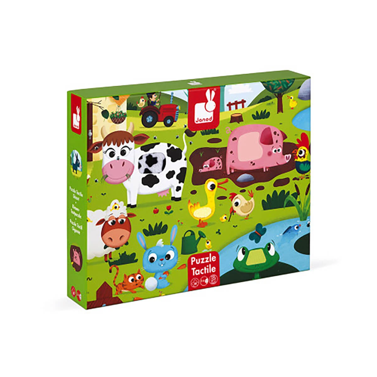 Farm Animals 20 Piece Tactile Jigsaw Puzzle By Janod
