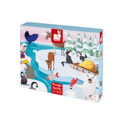 Life On The Ice 20 Piece Tactile Jigsaw Puzzle By Janod