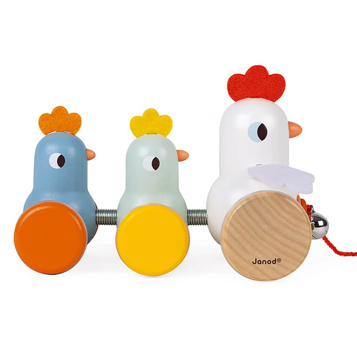 Pull Along Hen And Chicks By Janod - Image 3