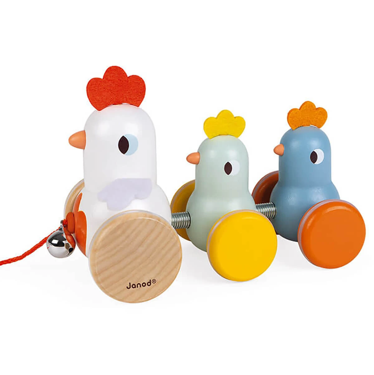 Pull Along Hen And Chicks By Janod - Image 4