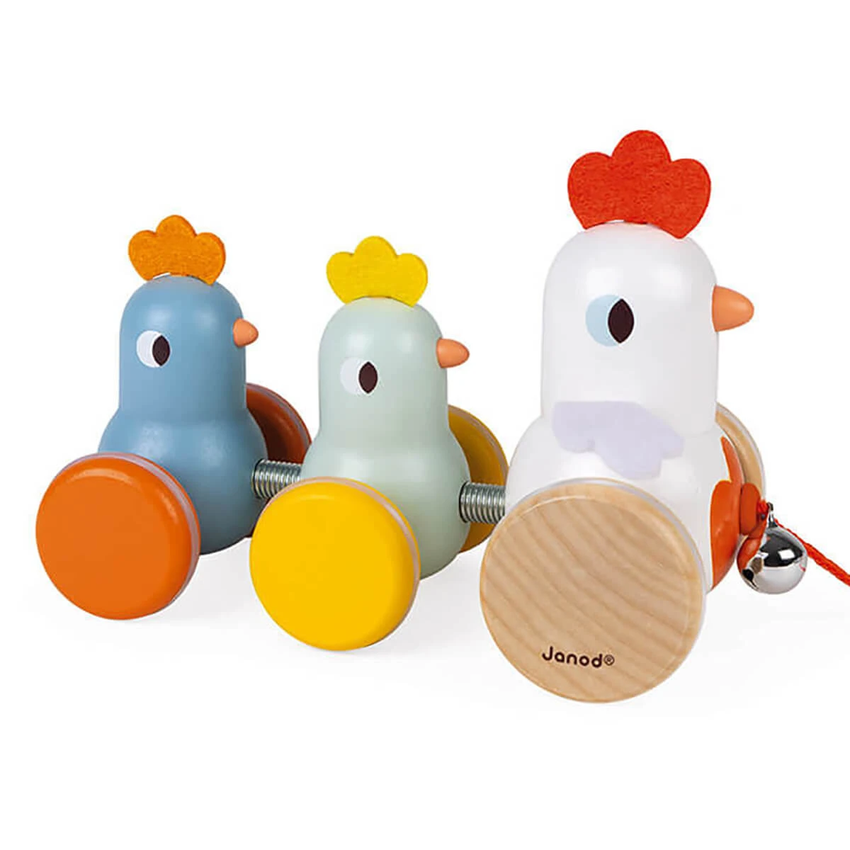 Pull Along Hen And Chicks By Janod