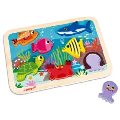 Marine Chunky Wooden Puzzle By Janod