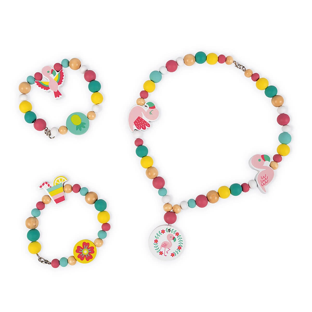 Wooden Beads - Flamingoes By Janod - Image 3