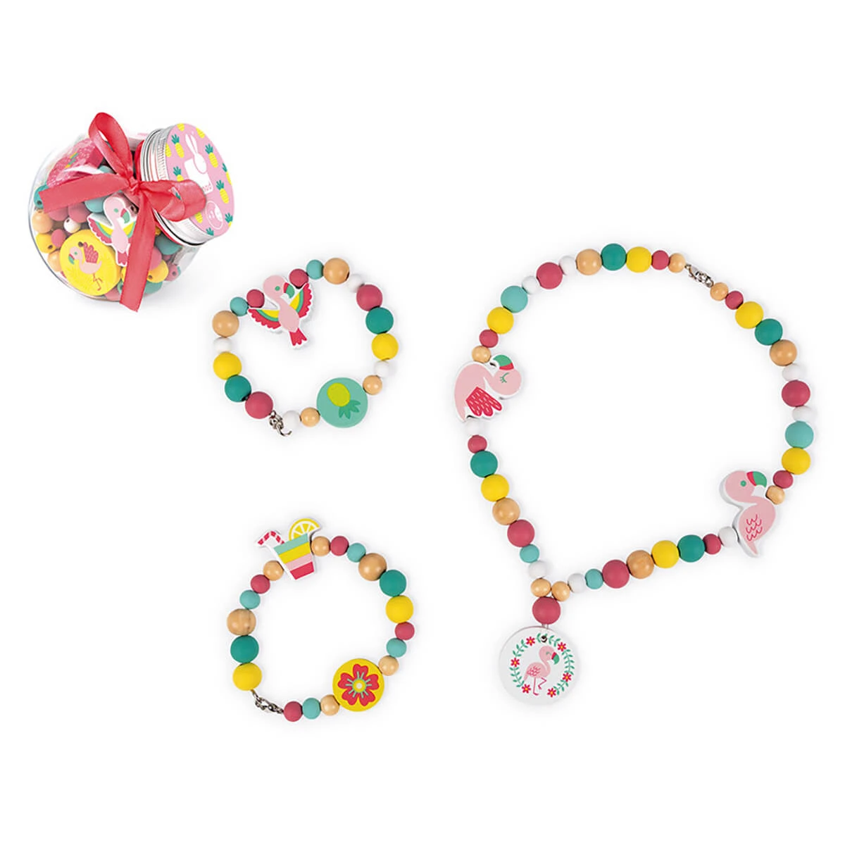 Wooden Beads - Flamingoes By Janod - Image 2