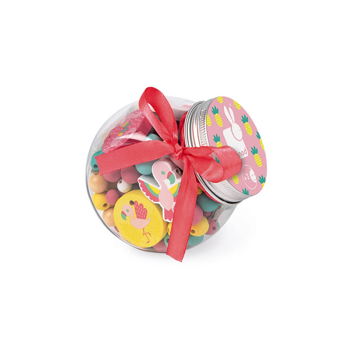 Wooden Beads - Flamingoes By Janod