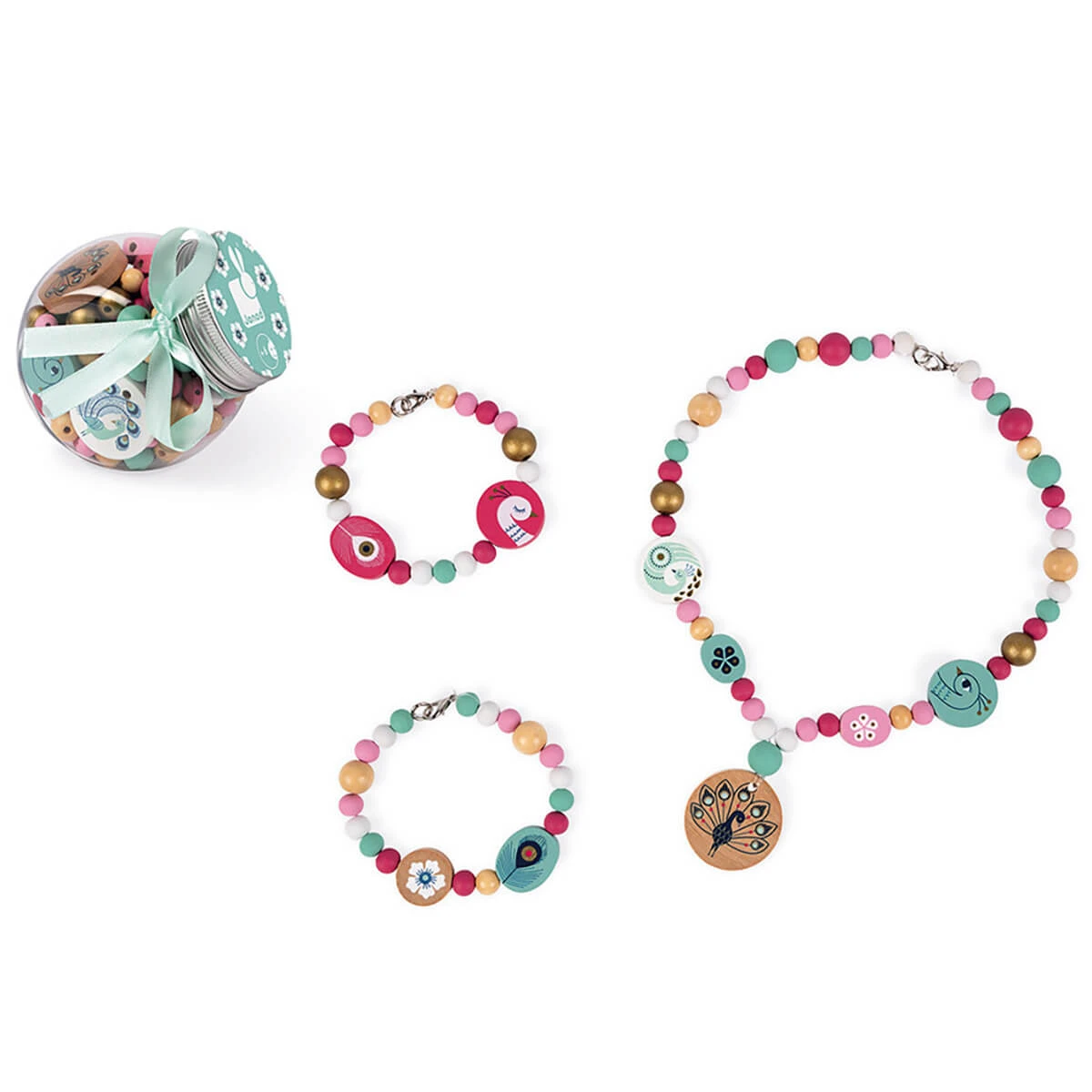 Wooden Beads - Peacocks By Janod - Image 3