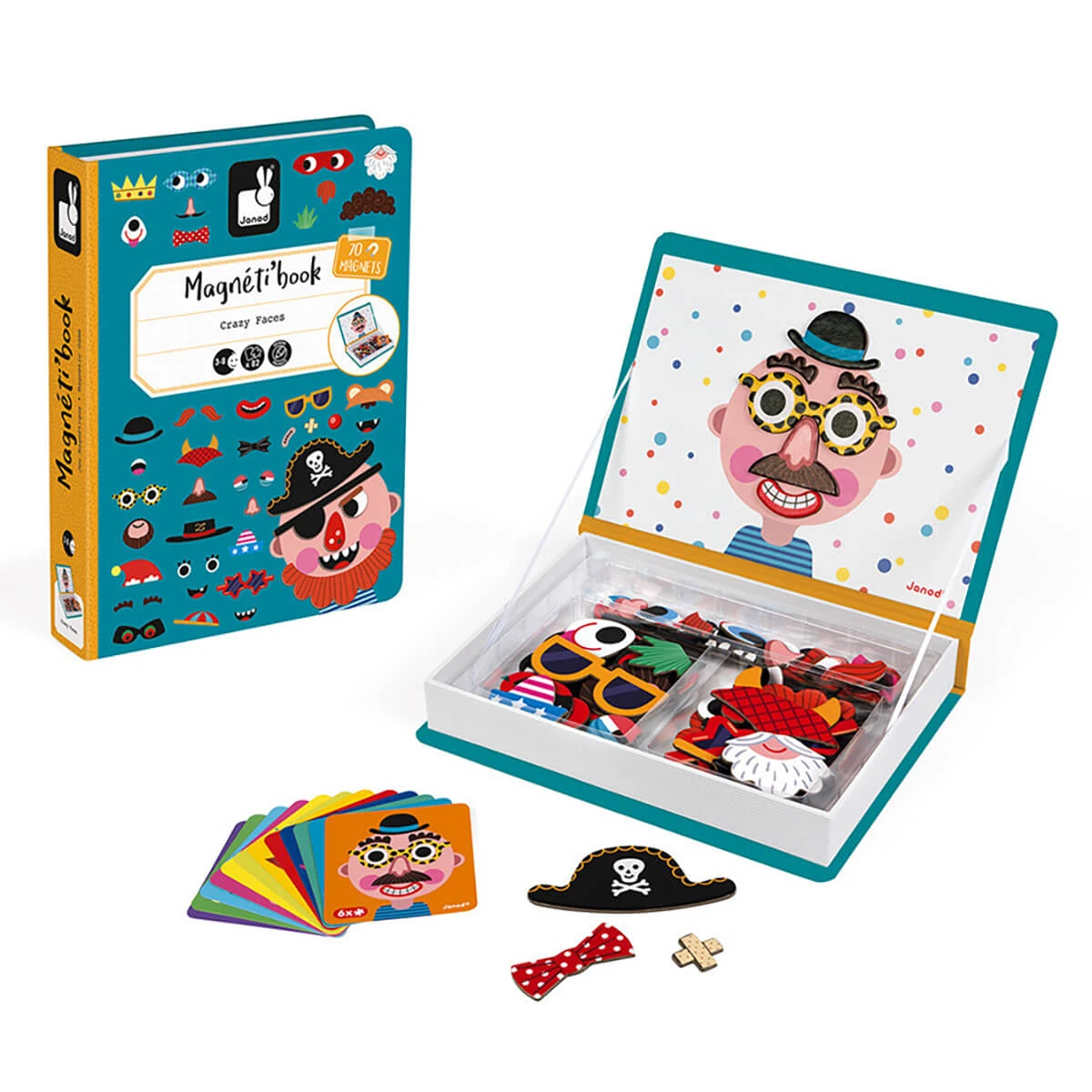 Boy's Crazy Faces Magneti Book By Janod - Image 5