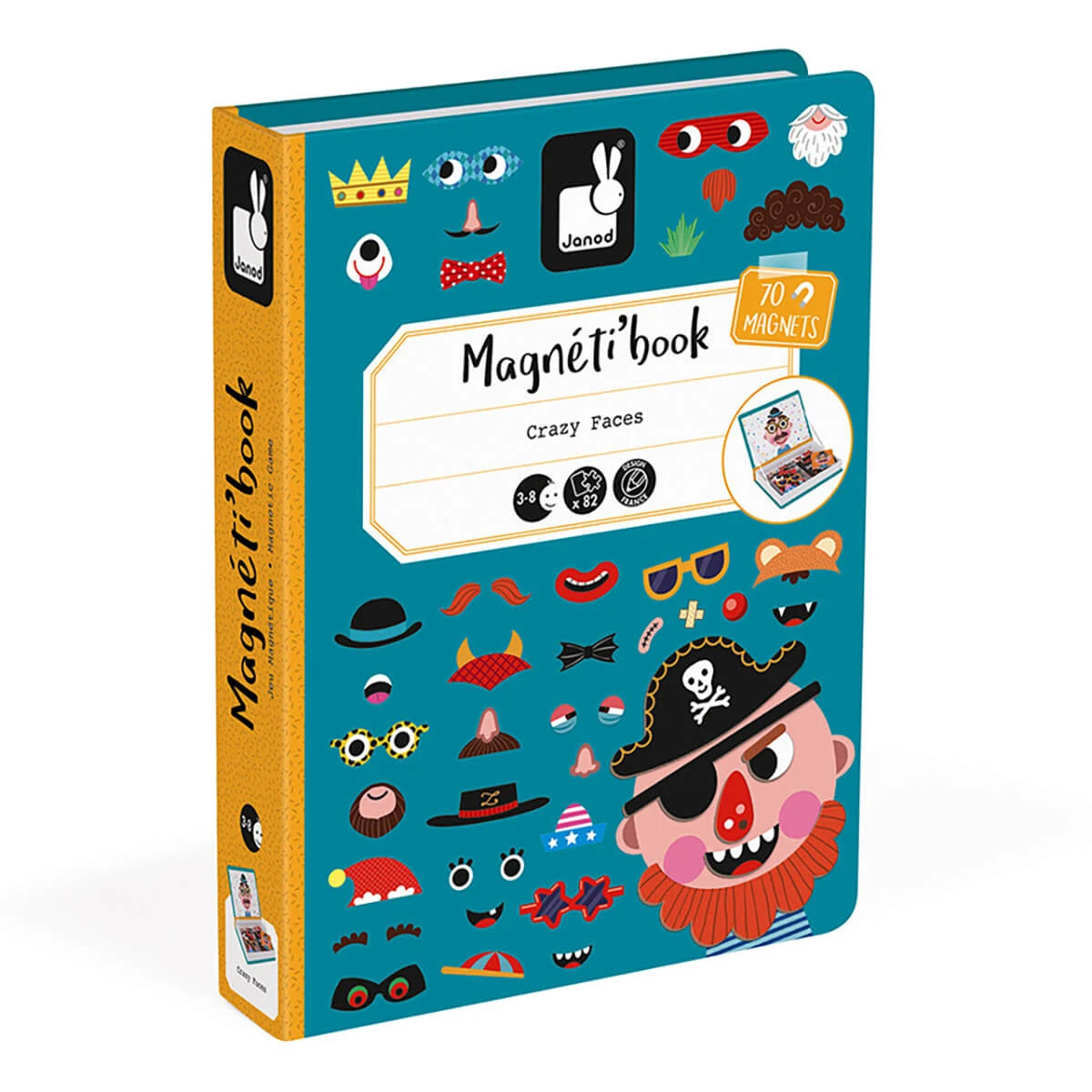 Boy's Crazy Faces Magneti Book By Janod - Image 6