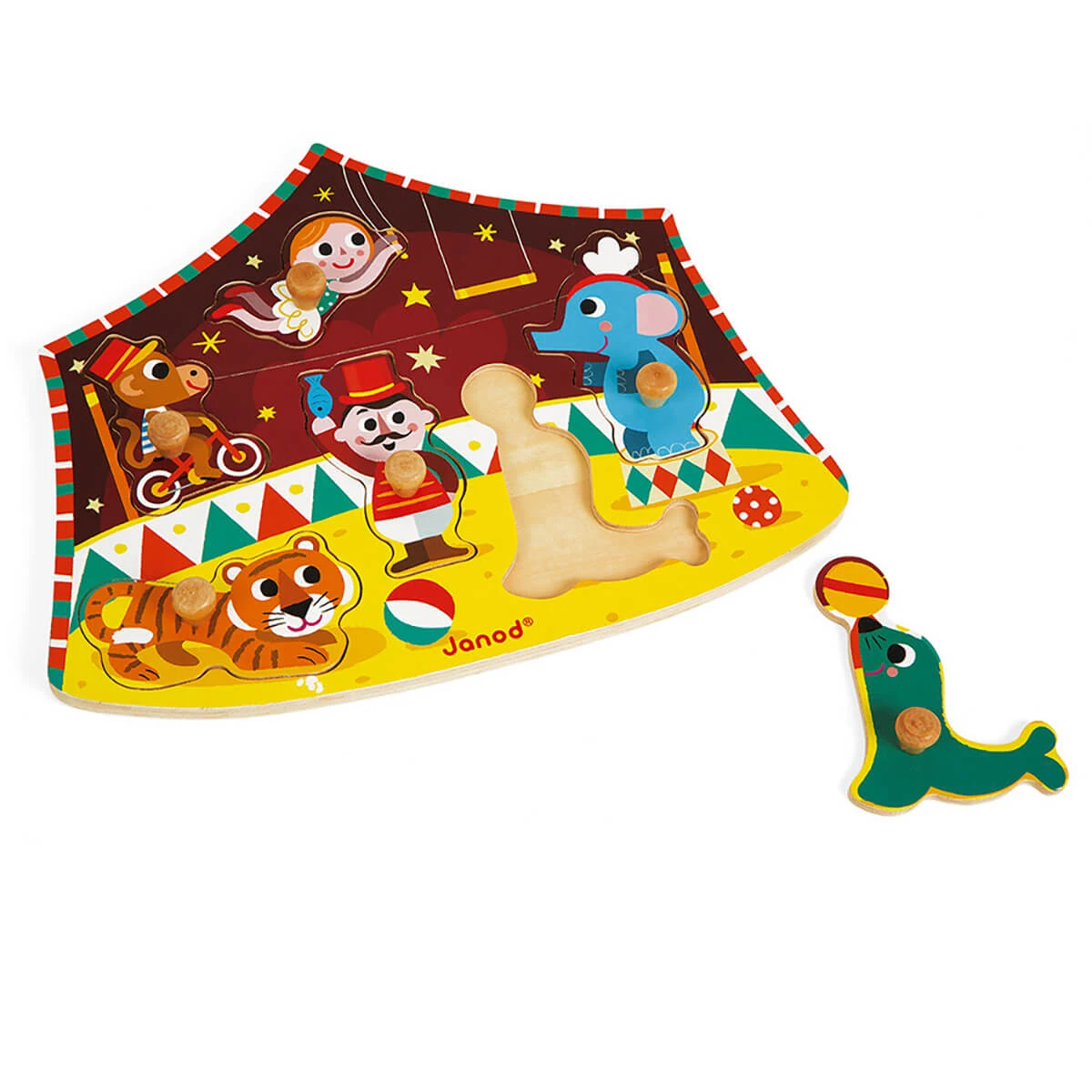 Stars Circus Wooden Puzzle By Janod