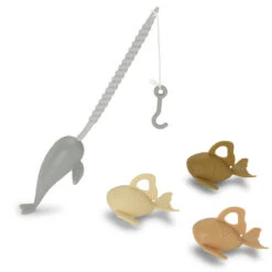 Silicone Catch-Me-If-You-Can Whale Fishing Toy By Konges Sløjd