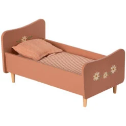 Mini Wooden Bed In Rose (Size 1 & 2 Rabbits) By Maileg