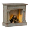 Miniature Fireplace In Vintage Blue By Maileg