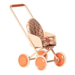 Baby Mouse / Bunny Stroller (Micro) In Soft Coral By Maileg