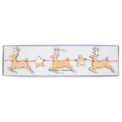 Wooden Reindeer And Star Garland By Meri Meri