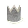 Mini Silver Glittered Crowns By Meri Meri