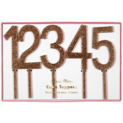 Gold Numbers Cake Toppers By Meri Meri