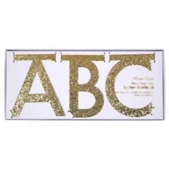 Gold Glitter DIY Letter Garland Kit By Meri Meri