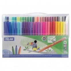 Cone-Tipped Water-Based Fibre Pens (Pack Of 50) By Milan