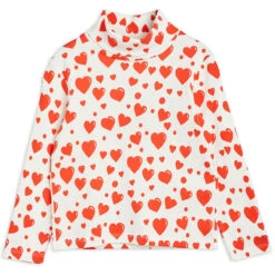 Hearts AOP Long Sleeve T-Shirt By Mini Rodini