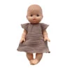 Augustine Flutter Sleeve Dress (34cm Doll) In Chestnut By Minikane