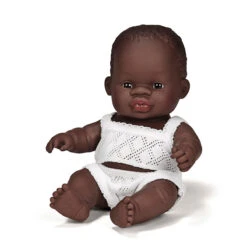 Baby Boy Doll (21cm African) By Miniland