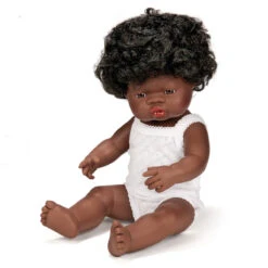 Girl Doll (38cm African) By Miniland