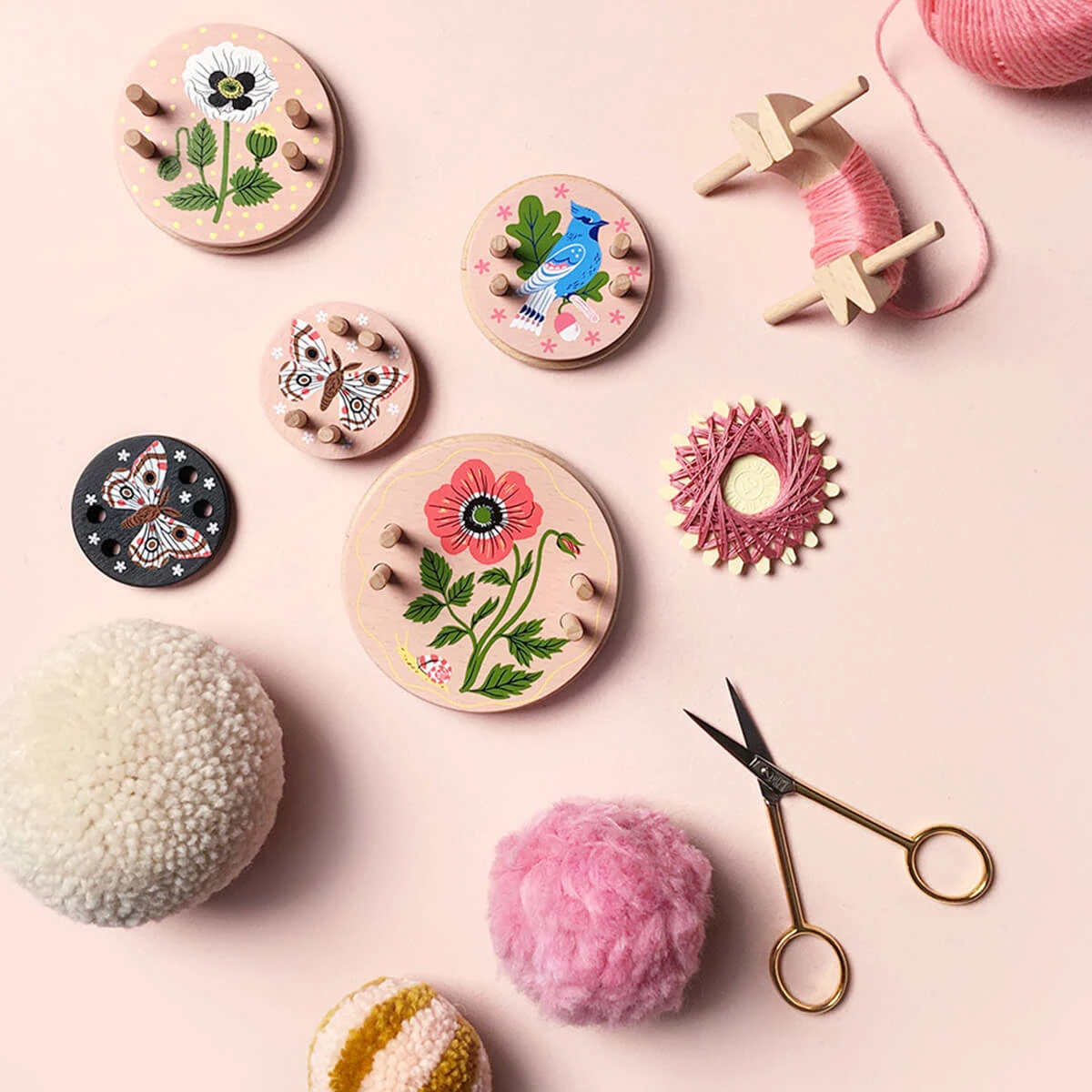 Large Pom Pom Maker In Pink By Oana Befort X Pom Maker - Image 5