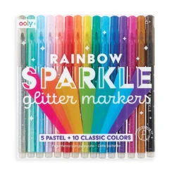 Rainbow Sparkle Glitter Marker Pens By Ooly