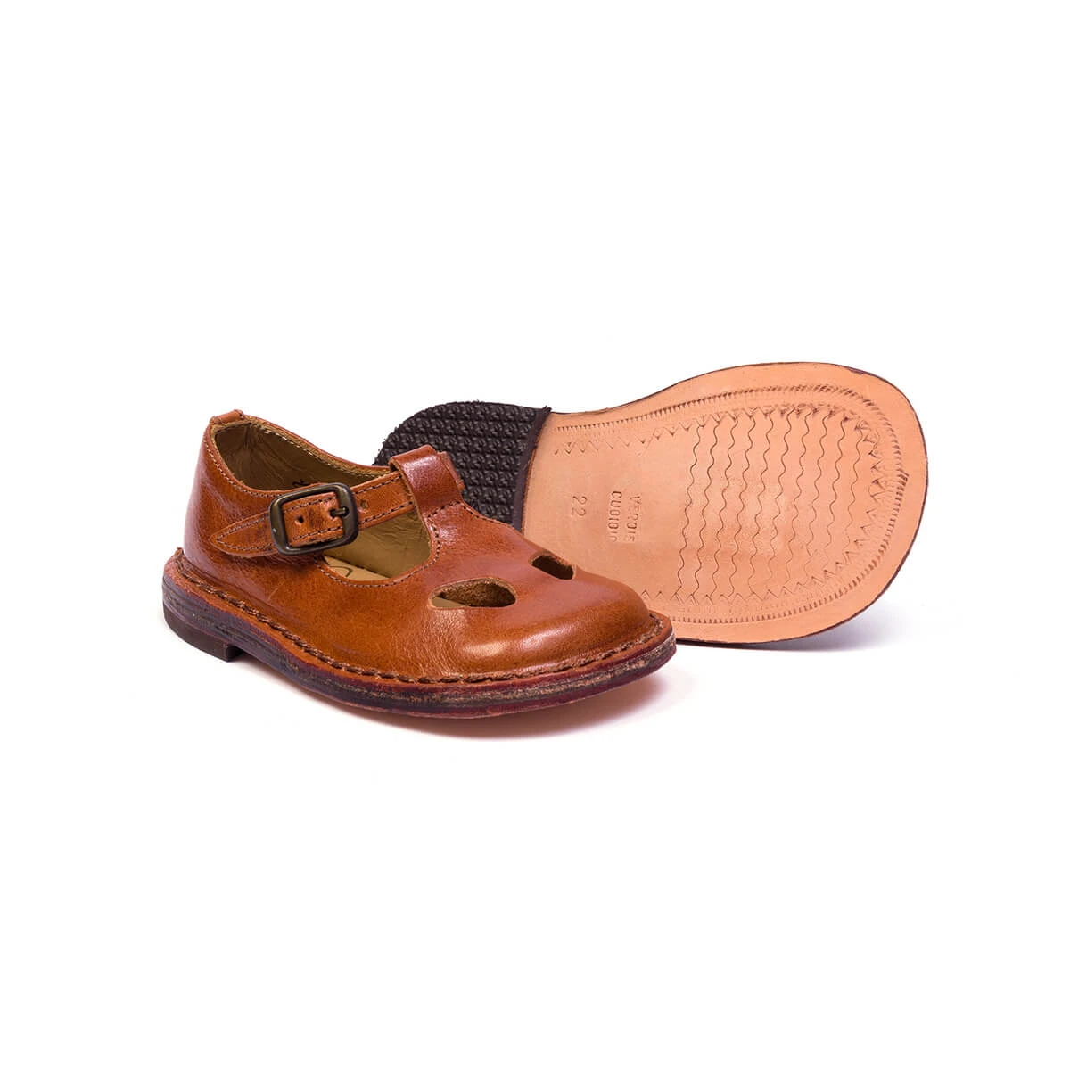 Bruno Cut Out Sandals In Vachetta Lux Cuoio By PèPè - Image 6