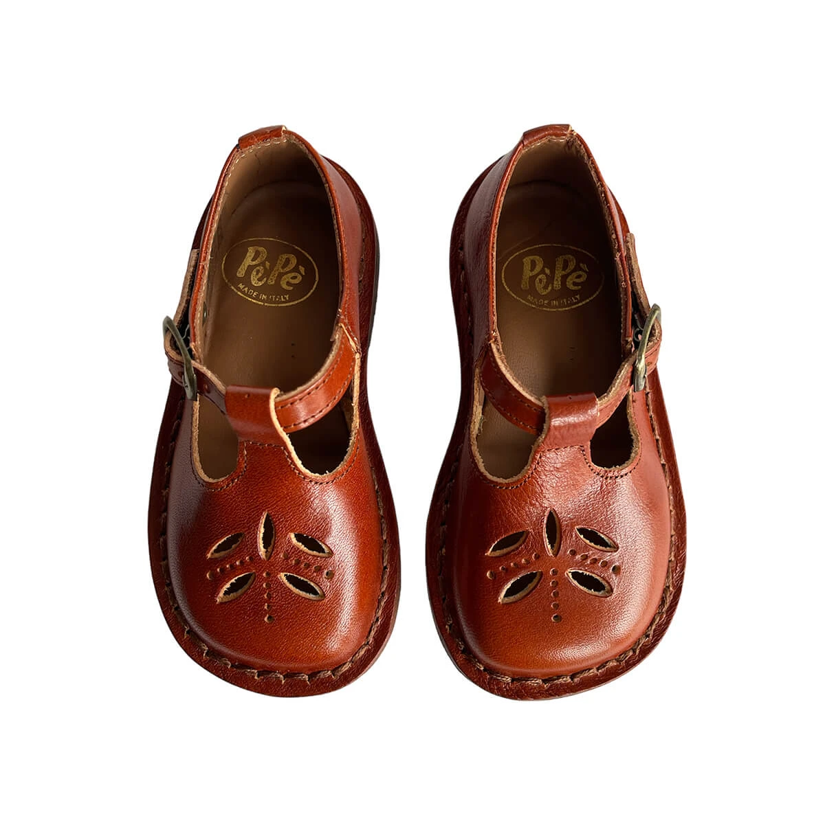 Eli Cut Out Sandals In Vachetta Lux Cuoio By PèPè - Image 4