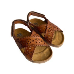 Ida Cut Out Sandals In Cuoio Brown By PèPè